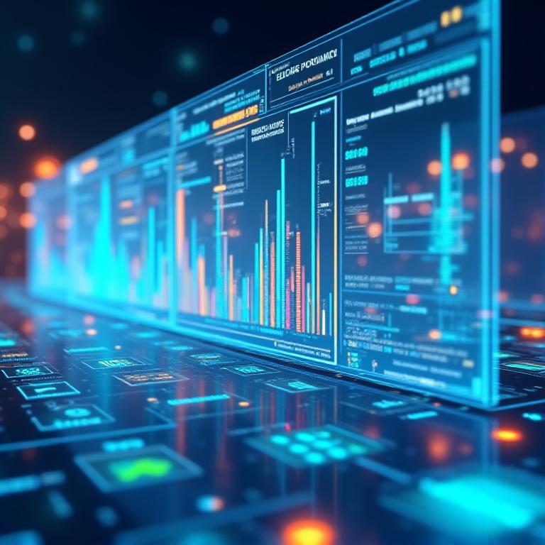 A brightly colored dashboard displaying various AI-driven business metrics and charts, illustrating custom tools